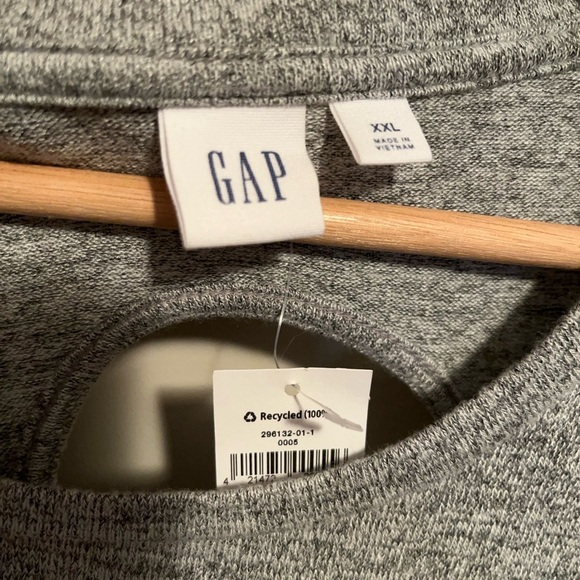 Gap Gray Short Sleeve Tie Wrap Around Tee NWT - Picture 8 of 12